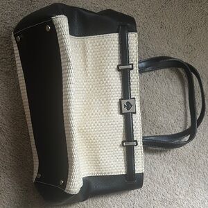 Black and Cream Tote Bag